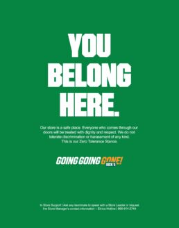 Zero Tolerance Policy Poster Design | Dick's Sporting Goods