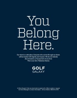 Zero Tolerance Policy Poster Design | Dick's Sporting Goods
